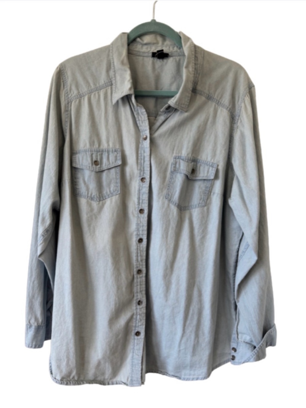 torrid Light Wash Denim Button-Up Shirt